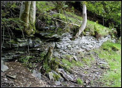 Retaining wall on the Incline.