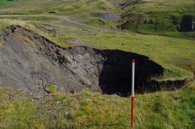 2014 collapse to west of Sedling burn