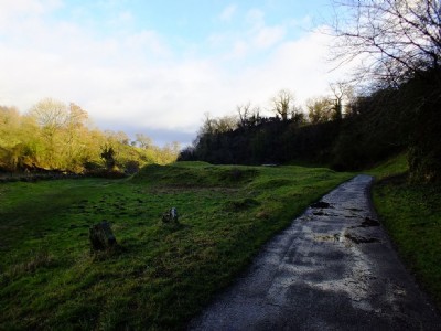 View to shaft mound looking north
