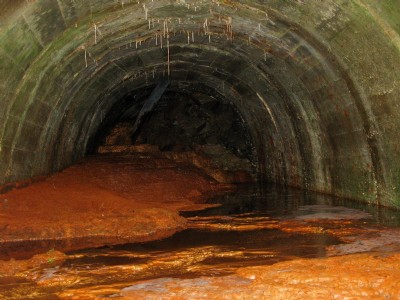 Drainage adit viewed through the gate