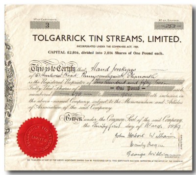 Historic Photographs Of Tolgarrick Tin Steams