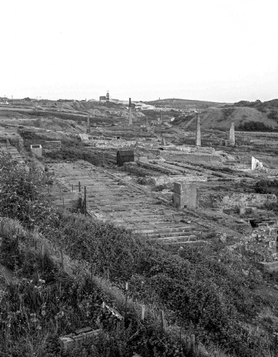Remains of part the arsenic works, Tolvaddon Valley. 1970