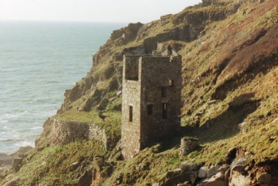 Mounts Bay Area- Old Eng Shaft- Trewavas Head Mine View 20.1.99