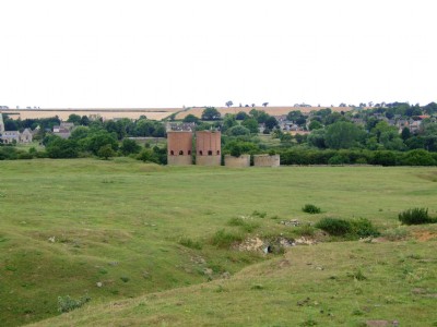 16.07.09 Wakerley Quarry workings, view across workings to calciners