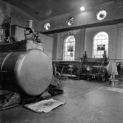 The cylinder ends of the Robey engines 1979