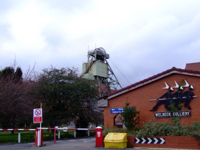 Welbeck Colliery 13.04.08 - Colliery Entrance + Headgear