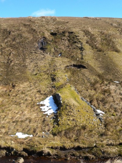 Remains of bridge and track to run in level