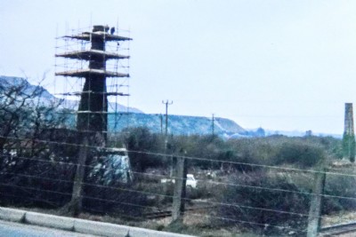 Wh Hope stack, Bugle, being demolished