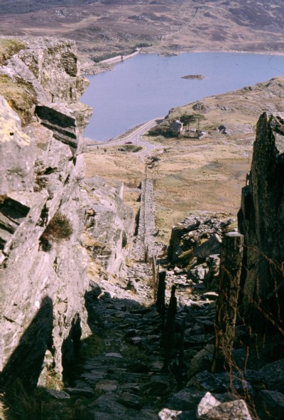 Exit incline from above