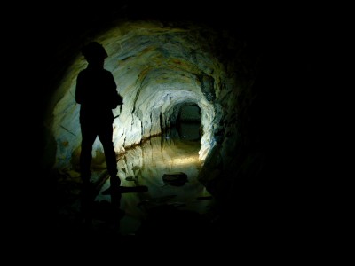Flooded tunnel Wrysgan